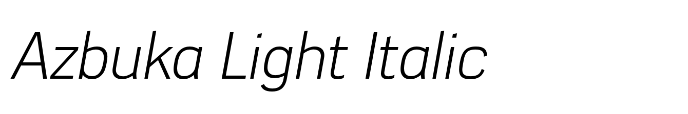 Azbuka Light Italic